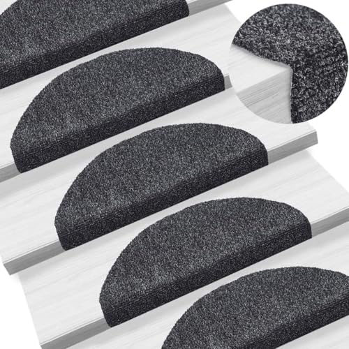 Qnhdfrt Stufenmatten Selbstklebend 5 Stück Dunkelgrau 65x21x4 cm Halbrund Treppenmatten aus Nadelvlies Antirutsch Geräuschdämpfend für Innenbereich Qnhdfrt Stufenmatten Selbstklebend 5 Stück Dunkelgrau 65x21x4 cm Halbrund Treppenmatten aus Nadelvlies Antirutsch Geräuschdämpfend für Innenbereich von Qnhdfrt