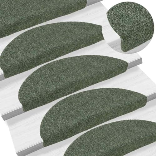 Qnhdfrt Stufenmatten Selbstklebend 5 Stück Grün Halbrund 56x17x3 cm Antirutsch Treppenteppich aus Polypropylen mit Lärmreduzierung für Innenbereich Qnhdfrt Stufenmatten Selbstklebend 5 Stück Grün Halbrund 56x17x3 cm Antirutsch Treppenteppich aus Polypropylen mit Lärmreduzierung für Innenbereich von Qnhdfrt