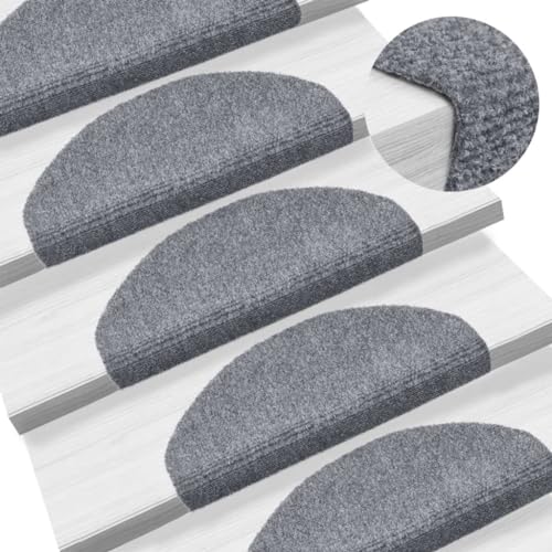 Qnhdfrt Stufenmatten Selbstklebend 5 Stück Hellgrau 65x21x4 cm Halbrund Treppenteppich aus Polypropylen mit Antirutsch Design für Innenbereich Modernes Design und Lärmreduzierung Qnhdfrt Stufenmatten Selbstklebend 5 Stück Hellgrau 65x21x4 cm Halbrund Treppenteppich aus Polypropylen mit Antirutsch Design für Innenbereich Modernes Design und Lärmreduzierung von Qnhdfrt