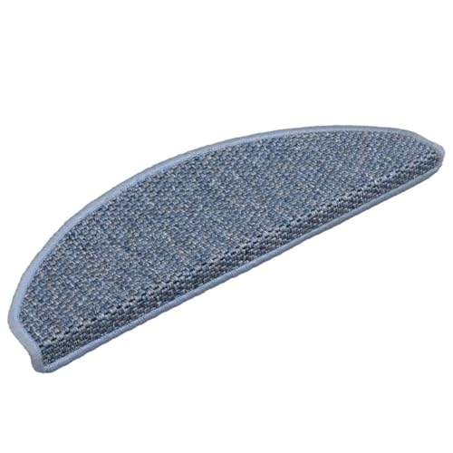 Qnhdfrt Stufenmatten Selbstklebend Sisal-Optik 30 Stück Blau 65x21x4cm Antirutsch Treppenmatten aus Stoff für Innentreppen Modernes Design von Qnhdfrt