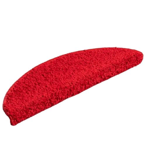 Qnhdfrt Stufenmatten Set 20 Stück Rot 56x17x3 cm Treppenstufen Teppich selbstklebend aus 100% PP Antirutschmatte für sicheren und stilvollen Treppenaufstieg von Qnhdfrt