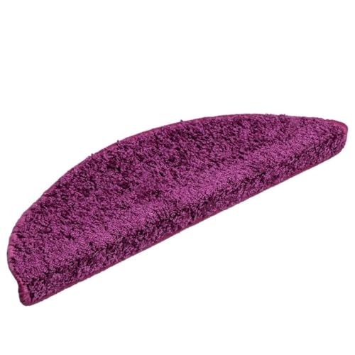 Qnhdfrt Stufenmatten Set 20 Stück Violett 56x17x3 cm Treppenmatten aus 100% PP mit doppelseitigen Klebebändern Antirutsch und Schalldämmend für Innenbereich von Qnhdfrt