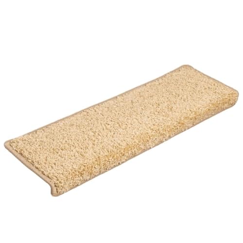 Qnhdfrt Stufenmatten Set 30 Stück Braun 65x21x4 cm Treppenstufen Teppich Selbstklebend Antirutsch mit 700 g/m² Florgewicht für Innenbereich von Qnhdfrt