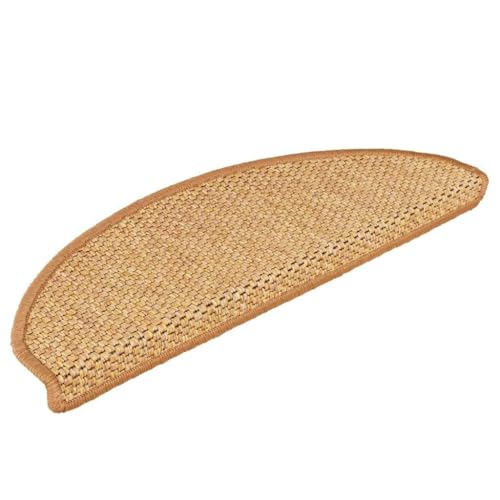 Qnhdfrt Stufenmatten Sisal-Look 30 Stück 65x21 cm Selbstklebend Robuster Treppenteppich mit Antirutsch-Rücken Für Moderne Treppen in Wohnzimmer Flur und Büro von Qnhdfrt