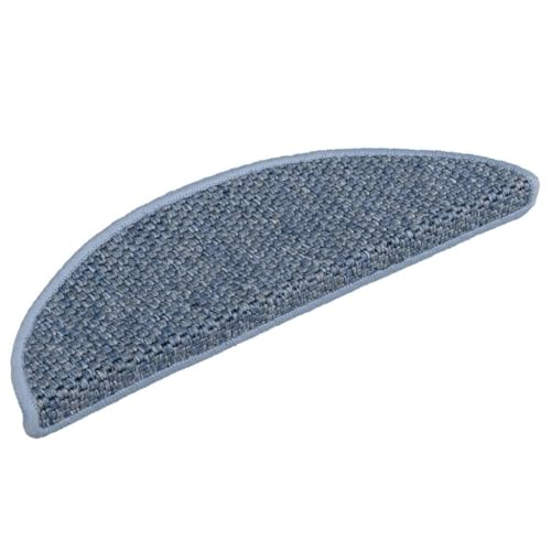 Qnhdfrt Stufenmatten Treppenstufen Teppich 30 Stück 56x17 cm Selbstklebend Sisal-Look 5 mm Florgewicht 640 g m² Robust & Waschbar für Flur Wohnzimmer Schlafzimmer von Qnhdfrt