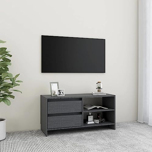 Qnhdfrt TV Lowboard Grau Massivholz Kiefer Schrank 80x31x39 cm Stilvolles TV-Möbel für Wohnzimmer mit Aufbewahrungsfächern Qnhdfrt TV Lowboard Grau Massivholz Kiefer Schrank 80x31x39 cm Stilvolles TV-Möbel für Wohnzimmer mit Aufbewahrungsfächern von Qnhdfrt