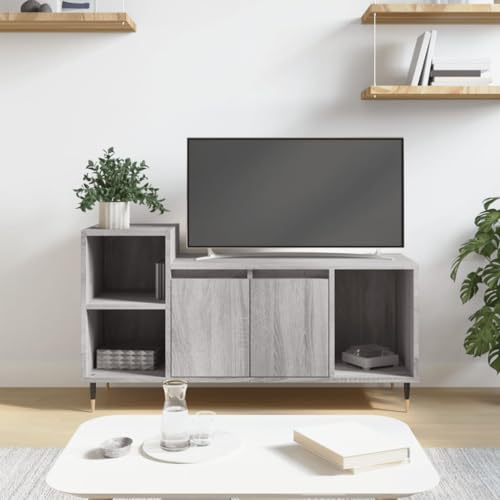 Qnhdfrt TV Lowboard Grau Sonoma 100x35x55 cm Sideboard mit 5 Fächern und Türen aus Holzwerkstoff für Wohnzimmer Qnhdfrt TV Lowboard Grau Sonoma 100x35x55 cm Sideboard mit 5 Fächern und Türen aus Holzwerkstoff für Wohnzimmer von Qnhdfrt