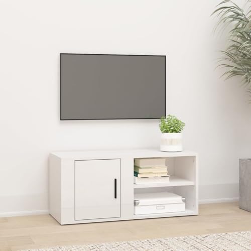 Qnhdfrt TV Lowboard Hochglanz-Weiß 80x31,5x36 cm Modernes Sideboard mit 3 Fächern und Tür – Robustes Holzwerkstoff Design für Wohnzimmer Qnhdfrt TV Lowboard Hochglanz-Weiß 80x31,5x36 cm Modernes Sideboard mit 3 Fächern und Tür – Robustes Holzwerkstoff Design für Wohnzimmer von Qnhdfrt