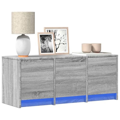 Qnhdfrt TV Lowboard mit RGB LED Beleuchtung Grau Sonoma 97x34x40 cm Holzwerkstoff Stauraum Fernsehschrank für Wohnzimmer Qnhdfrt TV Lowboard mit RGB LED Beleuchtung Grau Sonoma 97x34x40 cm Holzwerkstoff Stauraum Fernsehschrank für Wohnzimmer von Qnhdfrt