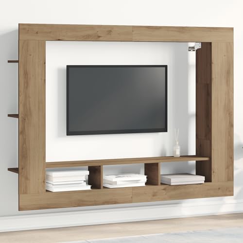 Qnhdfrt TV-Schrank Artisan Eiche Braun 152x22x113 cm Moderner Lowboard mit 3 Regalen eleganter Mattoberfläche für Wohnzimmer Qnhdfrt TV-Schrank Artisan Eiche Braun 152x22x113 cm Moderner Lowboard mit 3 Regalen eleganter Mattoberfläche für Wohnzimmer von Qnhdfrt
