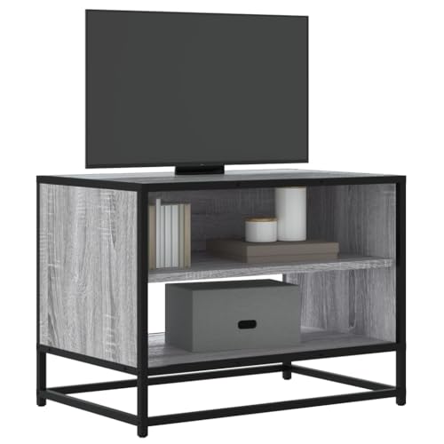 Qnhdfrt TV Schrank Grau Sonoma 61x40x46 cm Holzwerkstoff und Metall Lowboard mit Industriellem Design und Reichlich Stauraum für Wohnzimmer Schlafzimmer Qnhdfrt TV Schrank Grau Sonoma 61x40x46 cm Holzwerkstoff und Metall Lowboard mit Industriellem Design und Reichlich Stauraum für Wohnzimmer Schlafzimmer von Qnhdfrt