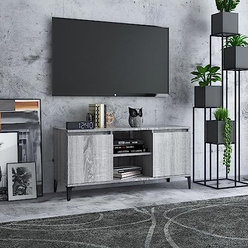 Qnhdfrt TV-Schrank Grau Sonoma mit Metallbeinen 103,5x35x50 cm Sideboard für Wohnzimmer Stauraum und Stabilität Qnhdfrt TV-Schrank Grau Sonoma mit Metallbeinen 103,5x35x50 cm Sideboard für Wohnzimmer Stauraum und Stabilität von Qnhdfrt