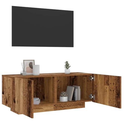 Qnhdfrt TV-Schrank Lowboard Altholz-Optik Holzwerkstoff 100x35x40 cm Doppelschrank Design mit Stauraum für Wohnzimmer Qnhdfrt TV-Schrank Lowboard Altholz-Optik Holzwerkstoff 100x35x40 cm Doppelschrank Design mit Stauraum für Wohnzimmer von Qnhdfrt