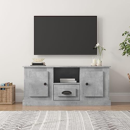 Qnhdfrt TV Schrank Lowboard Betongrau 100x35,5x45 cm aus Holzwerkstoff mit Modernem Design Großem Stauraum Robuster Oberplatte für Wohnzimmer Qnhdfrt TV Schrank Lowboard Betongrau 100x35,5x45 cm aus Holzwerkstoff mit Modernem Design Großem Stauraum Robuster Oberplatte für Wohnzimmer von Qnhdfrt