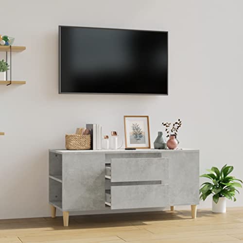 Qnhdfrt TV Schrank Lowboard Betongrau 102x44,5x50 cm Holzwerkstoff mit Schubladen und offenen Fächern skandinavisches Design für Wohnzimmer Qnhdfrt TV Schrank Lowboard Betongrau 102x44,5x50 cm Holzwerkstoff mit Schubladen und offenen Fächern skandinavisches Design für Wohnzimmer von Qnhdfrt