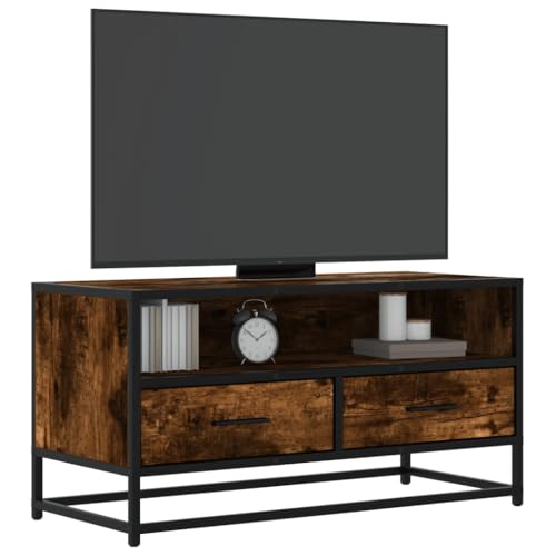 Qnhdfrt TV Schrank Lowboard Fernsehtisch Räuchereiche 80x34,5x40 cm Holzwerkstoff Metall Industrielles Design Robust Langlebig Großzügiger Stauraum für Wohnzimmer und Schlafzimmer Qnhdfrt TV Schrank Lowboard Fernsehtisch Räuchereiche 80x34,5x40 cm Holzwerkstoff Metall Industrielles Design Robust Langlebig Großzügiger Stauraum für Wohnzimmer und Schlafzimmer von Qnhdfrt