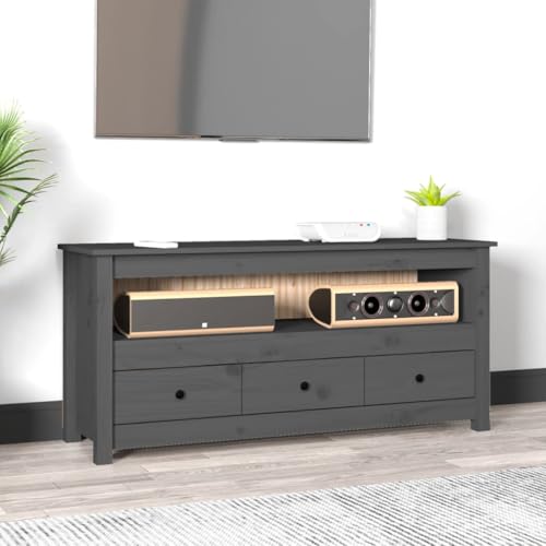Qnhdfrt TV-Schrank Lowboard Grau 114x35x52 cm Massivholz Kiefer mit Schubladen Landhausstil für Wohnzimmer Qnhdfrt TV-Schrank Lowboard Grau 114x35x52 cm Massivholz Kiefer mit Schubladen Landhausstil für Wohnzimmer von Qnhdfrt