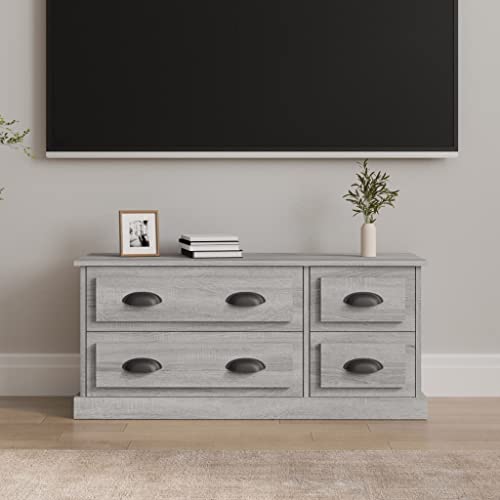 Qnhdfrt TV-Schrank Lowboard Grau Sonoma 100x35,5x45 cm Holzwerkstoff mit 4 Schubladen Flexibler Einbau für Wohnzimmer Möbel praktisches Design Qnhdfrt TV-Schrank Lowboard Grau Sonoma 100x35,5x45 cm Holzwerkstoff mit 4 Schubladen Flexibler Einbau für Wohnzimmer Möbel praktisches Design von Qnhdfrt