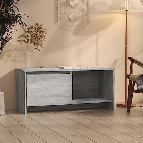 Qnhdfrt TV Schrank Lowboard Grau Sonoma 90x35x40 cm Holzwerkstoff mit Tür und Fach Modernes Design Stauraum für Wohnzimmer Qnhdfrt TV Schrank Lowboard Grau Sonoma 90x35x40 cm Holzwerkstoff mit Tür und Fach Modernes Design Stauraum für Wohnzimmer von Qnhdfrt