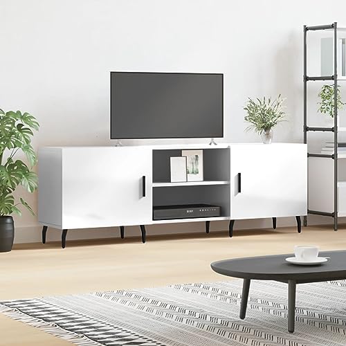 Qnhdfrt TV-Schrank Lowboard Hochglanz-Weiß 150x30x50 cm Holzwerkstoff mit 4 Fächern Tür und Eisenbeinen für Wohnzimmer TV Board Qnhdfrt TV-Schrank Lowboard Hochglanz-Weiß 150x30x50 cm Holzwerkstoff mit 4 Fächern Tür und Eisenbeinen für Wohnzimmer TV Board von Qnhdfrt