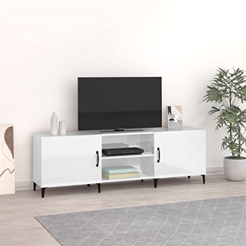 Qnhdfrt TV-Schrank Lowboard Hochglanz-Weiß 150x30x50 cm Holzwerkstoff mit Stauraum für Wohnzimmer Qnhdfrt TV-Schrank Lowboard Hochglanz-Weiß 150x30x50 cm Holzwerkstoff mit Stauraum für Wohnzimmer von Qnhdfrt