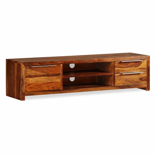 Qnhdfrt TV-Schrank Lowboard Massivholz Akazie Honigbraun 120 cm Breit mit Schubladen und Türfach für Wohnzimmer Qnhdfrt TV-Schrank Lowboard Massivholz Akazie Honigbraun 120 cm Breit mit Schubladen und Türfach für Wohnzimmer von Qnhdfrt