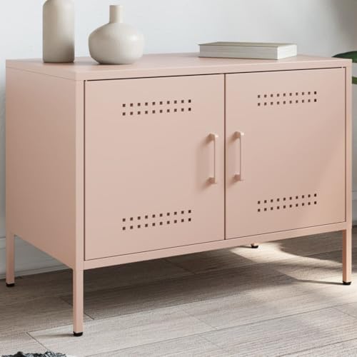 Qnhdfrt TV-Schrank Lowboard Rosa Stahl Industrie-Stil mit 2 Fächern 68x39x50,5 cm für Wohnzimmer Schlafzimmer Robust und Langlebig Qnhdfrt TV-Schrank Lowboard Rosa Stahl Industrie-Stil mit 2 Fächern 68x39x50,5 cm für Wohnzimmer Schlafzimmer Robust und Langlebig von Qnhdfrt