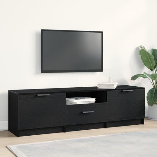 Qnhdfrt TV Schrank Lowboard Schwarz aus Holzwerkstoff 140x35x40 cm Modernes Design mit Geräumigem Stauraum für Wohnzimmer TV Aufbewahrung Qnhdfrt TV Schrank Lowboard Schwarz aus Holzwerkstoff 140x35x40 cm Modernes Design mit Geräumigem Stauraum für Wohnzimmer TV Aufbewahrung von Qnhdfrt