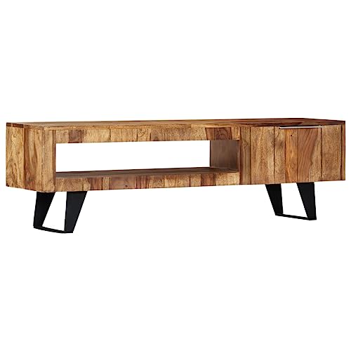 Qnhdfrt TV-Schrank Lowboard aus Massivholz Akazie 140x30x40 cm Natur Schwarz mit Stahlgestell und Stauraum für Wohnzimmer Qnhdfrt TV-Schrank Lowboard aus Massivholz Akazie 140x30x40 cm Natur Schwarz mit Stahlgestell und Stauraum für Wohnzimmer von Qnhdfrt