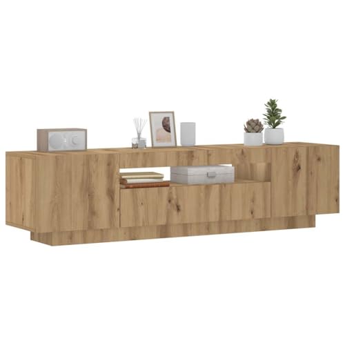 Qnhdfrt TV-Schrank Lowboard mit RGB-LED-Beleuchtung Artisan-Eiche 160x35x40 cm Moderner Stauraum für Wohnzimmer Qnhdfrt TV-Schrank Lowboard mit RGB-LED-Beleuchtung Artisan-Eiche 160x35x40 cm Moderner Stauraum für Wohnzimmer von Qnhdfrt