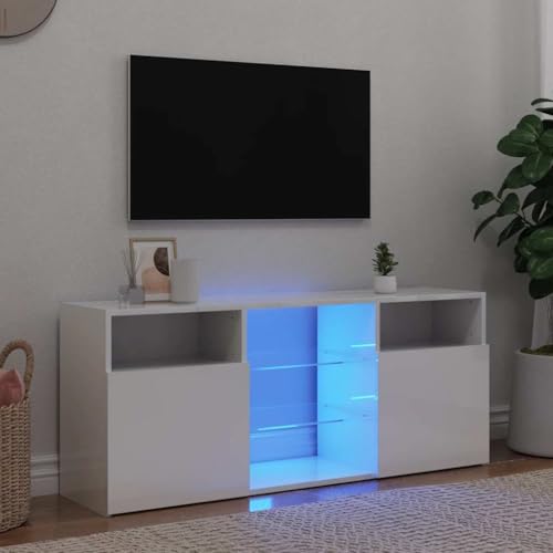 Qnhdfrt TV Schrank Lowboard mit RGB LED Beleuchtung in Hochglanz-Weiß 120x30x50 cm Moderner Fernsehschrank für Wohnzimmer mit Stauraum und Robustem Design Qnhdfrt TV Schrank Lowboard mit RGB LED Beleuchtung in Hochglanz-Weiß 120x30x50 cm Moderner Fernsehschrank für Wohnzimmer mit Stauraum und Robustem Design von Qnhdfrt