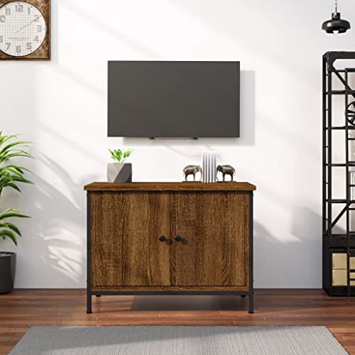 Qnhdfrt TV Schrank Lowboard mit Türen Braun Eiche Optik 60x35x45 cm Holzwerkstoff Metallfüße für Wohnzimmer Stilvolles Design Praktischer Stauraum Qnhdfrt TV Schrank Lowboard mit Türen Braun Eiche Optik 60x35x45 cm Holzwerkstoff Metallfüße für Wohnzimmer Stilvolles Design Praktischer Stauraum von Qnhdfrt