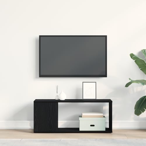 Qnhdfrt TV Schrank Lowboard schwarz Holzwerkstoff matt 80x24x32 cm Modernes Unterhaltungszentrum mit offenem Regal für Wohnzimmer Schlafzimmer Qnhdfrt TV Schrank Lowboard schwarz Holzwerkstoff matt 80x24x32 cm Modernes Unterhaltungszentrum mit offenem Regal für Wohnzimmer Schlafzimmer von Qnhdfrt