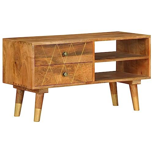 Qnhdfrt TV Schrank Mangoholz Lowboard mit Schubladen 85x35x47 cm Massivholz Fernsehschrank für Wohnzimmer Modernes Design Qnhdfrt TV Schrank Mangoholz Lowboard mit Schubladen 85x35x47 cm Massivholz Fernsehschrank für Wohnzimmer Modernes Design von Qnhdfrt
