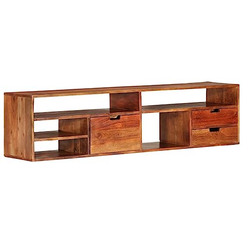 Qnhdfrt TV-Schrank Massivholz Akazie 140x30x35 cm Lowboard Sideboard mit 3 Schubladen und 5 Fächern für Wohnzimmer Schlafzimmer Elegantes Design Qnhdfrt TV-Schrank Massivholz Akazie 140x30x35 cm Lowboard Sideboard mit 3 Schubladen und 5 Fächern für Wohnzimmer Schlafzimmer Elegantes Design von Qnhdfrt