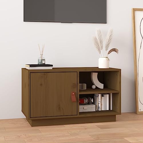 Qnhdfrt TV-Schrank Massivholz Kiefer Honigbraun 70x34x40 cm Stilvolles Lowboard mit Stauraum für Wohnzimmer Fernseher Qnhdfrt TV-Schrank Massivholz Kiefer Honigbraun 70x34x40 cm Stilvolles Lowboard mit Stauraum für Wohnzimmer Fernseher von Qnhdfrt