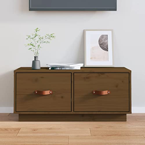 Qnhdfrt TV-Schrank Massivholz Kiefer Honigbraun 80x34x35 cm Lowboard Fernsehschrank mit Stauraum Stabiles Wohnzimmer Möbel Qnhdfrt TV-Schrank Massivholz Kiefer Honigbraun 80x34x35 cm Lowboard Fernsehschrank mit Stauraum Stabiles Wohnzimmer Möbel von Qnhdfrt