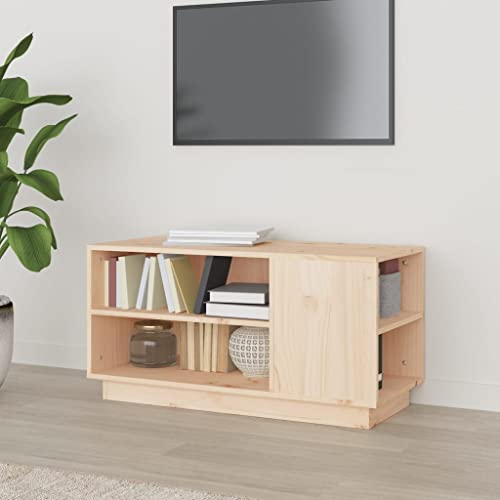 Qnhdfrt TV-Schrank Massivholz Kiefer Unbehandelt 80x35x40,5 cm TV Board mit Stauraum Robuster Wohnzimmermöbel Fernsehschrank Qnhdfrt TV-Schrank Massivholz Kiefer Unbehandelt 80x35x40,5 cm TV Board mit Stauraum Robuster Wohnzimmermöbel Fernsehschrank von Qnhdfrt