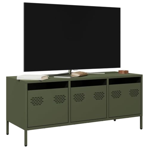Qnhdfrt TV-Schrank Olivgrün Industrie-Design Mit 3 Schubladen Kaltgewalzter Stahl 101,5x39x43,5 cm für Wohnzimmer und Schlafzimmer Qnhdfrt TV-Schrank Olivgrün Industrie-Design Mit 3 Schubladen Kaltgewalzter Stahl 101,5x39x43,5 cm für Wohnzimmer und Schlafzimmer von Qnhdfrt