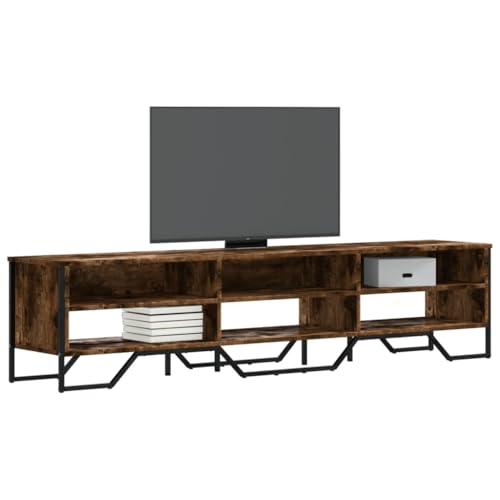 Qnhdfrt TV-Schrank Räuchereiche 180x34x41 cm Holzwerkstoff Lowboard mit Stauraum Robust für Wohnzimmer und Schlafzimmer von Qnhdfrt