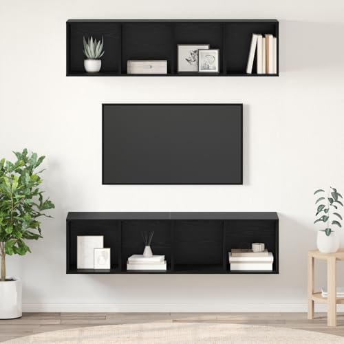 Qnhdfrt TV-Schrank Set 2 Stück Modular Wandmontage in Schwarze Eiche 37x37x142,5 cm für Wohnzimmer Büro Schlafzimmer mit vielseitiger Aufbewahrung Qnhdfrt TV-Schrank Set 2 Stück Modular Wandmontage in Schwarze Eiche 37x37x142,5 cm für Wohnzimmer Büro Schlafzimmer mit vielseitiger Aufbewahrung von Qnhdfrt