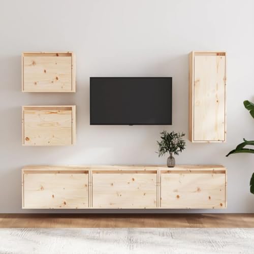 Qnhdfrt TV Schrank Set 6 Stück Massivholz Kiefer Hängend Robust und Langlebig mit Verschiedenen Größen für Wohnzimmer Dekoration Qnhdfrt TV Schrank Set 6 Stück Massivholz Kiefer Hängend Robust und Langlebig mit Verschiedenen Größen für Wohnzimmer Dekoration von Qnhdfrt