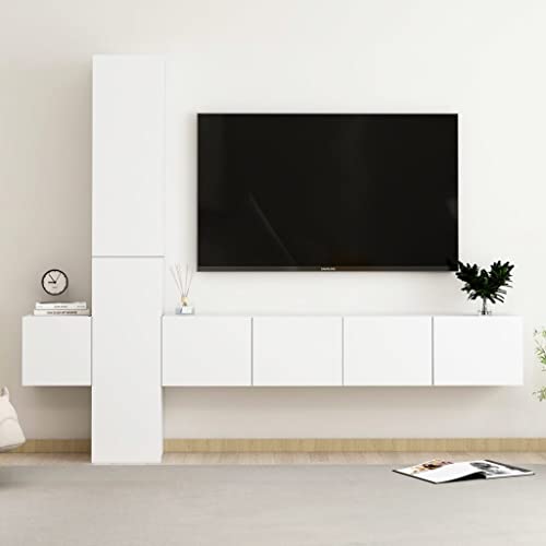 Qnhdfrt TV Schrank Set Weiß Holzwerkstoff Wandmontage TV Board Lowboard Sideboard mit Stauraum für Wohnzimmer 80 cm und 30 cm Qnhdfrt TV Schrank Set Weiß Holzwerkstoff Wandmontage TV Board Lowboard Sideboard mit Stauraum für Wohnzimmer 80 cm und 30 cm von Qnhdfrt