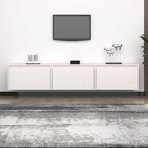 Qnhdfrt TV-Schrank Set Weiß Massivholz Kiefer 3 Stück 180x30x35cm Robuster Fernsehschrank für Wohnzimmer mit Klassischem Design Qnhdfrt TV-Schrank Set Weiß Massivholz Kiefer 3 Stück 180x30x35cm Robuster Fernsehschrank für Wohnzimmer mit Klassischem Design von Qnhdfrt