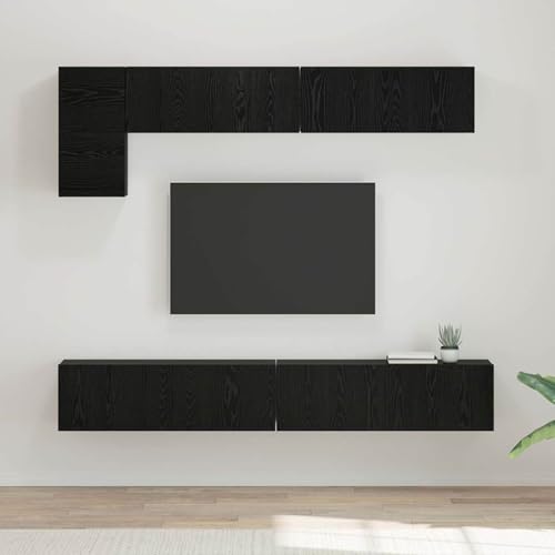 Qnhdfrt TV-Schrank-Set mit Regal und Tür 5-teilig in Schwarze Eiche - Modernes Design mit schwebenden Regalen und viel Stauraum für Wohnzimmer Qnhdfrt TV-Schrank-Set mit Regal und Tür 5-teilig in Schwarze Eiche - Modernes Design mit schwebenden Regalen und viel Stauraum für Wohnzimmer von Qnhdfrt