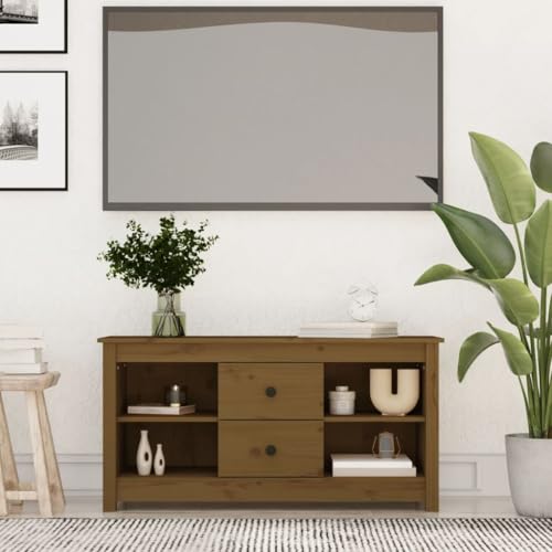 Qnhdfrt TV-Schrank Sideboard Honigbraun 103x36,5x52 cm Massivholz Kiefer mit Schubladen und Fächern für Wohnzimmer Qnhdfrt TV-Schrank Sideboard Honigbraun 103x36,5x52 cm Massivholz Kiefer mit Schubladen und Fächern für Wohnzimmer von Qnhdfrt