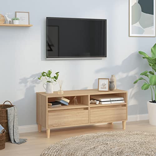 Qnhdfrt TV-Schrank Sonoma-Eiche 100x34,5x44,5 cm Holzwerkstoff - Moderner TV-Ständer mit großzügigem Stauraum für Wohnzimmer Qnhdfrt TV-Schrank Sonoma-Eiche 100x34,5x44,5 cm Holzwerkstoff - Moderner TV-Ständer mit großzügigem Stauraum für Wohnzimmer von Qnhdfrt