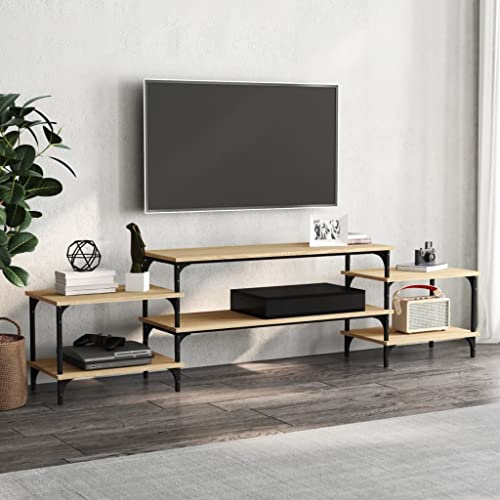 Qnhdfrt TV-Schrank Sonoma-Eiche Holzwerkstoff 197x35x52 cm mit großem Stauraum verstellbaren Füßen und robuster Platte für Wohnzimmer Qnhdfrt TV-Schrank Sonoma-Eiche Holzwerkstoff 197x35x52 cm mit großem Stauraum verstellbaren Füßen und robuster Platte für Wohnzimmer von Qnhdfrt