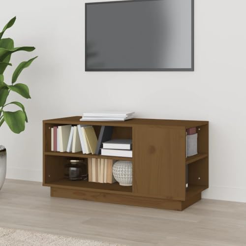 Qnhdfrt TV Schrank aus Massivholz Kiefer Honigbraun 80x35x40,5 cm mit Stauraum Robuster Oberplatte für Wohnzimmer Fernseher Qnhdfrt TV Schrank aus Massivholz Kiefer Honigbraun 80x35x40,5 cm mit Stauraum Robuster Oberplatte für Wohnzimmer Fernseher von Qnhdfrt