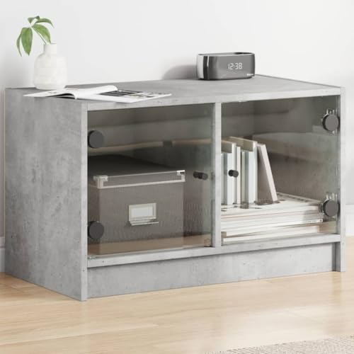 Qnhdfrt TV Schrank mit Glastüren Betongrau 68x37x42 cm Holzwerkstoff Glas Sideboard Lowboard für Wohnzimmer Elegantes Design Viel Stauraum Robust Qnhdfrt TV Schrank mit Glastüren Betongrau 68x37x42 cm Holzwerkstoff Glas Sideboard Lowboard für Wohnzimmer Elegantes Design Viel Stauraum Robust von Qnhdfrt